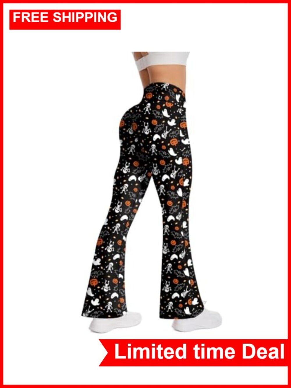 Women's High Waist Flare Yoga Leggings Bell Bottom Stretch Pants
